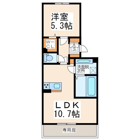 託麻台入口 徒歩7分 1階の物件間取画像